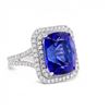 Image 2 : Platinum Tanzanite Cocktail Ring 9.29 ct