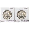 Image 1 : Lot of (2) 1946 Booker T. Washington Commemorative Half Dollar Coins