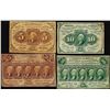 Image 1 : Lot of (4) July 17, 1862 First Issue Fractional Currency Notes