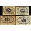 Image 2 : Lot of (4) July 17, 1862 First Issue Fractional Currency Notes