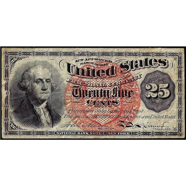 March 3, 1863 Fourth Issue Twenty-Five Cents Fractional Currency Note