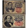 Image 1 : Lot of 5th Issue Ten & Twenty-Five Cents Fractional Currency Notes