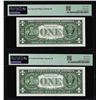 Image 2 : Consecutive 1957 $1 Silver Certificate Star Notes Fr.1619* PMG Superb Gem Unc. 67EPQ*