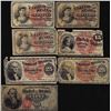 Image 1 : Lot of (7) March 3, 1863 Fourth Issue Fractional Currency Notes