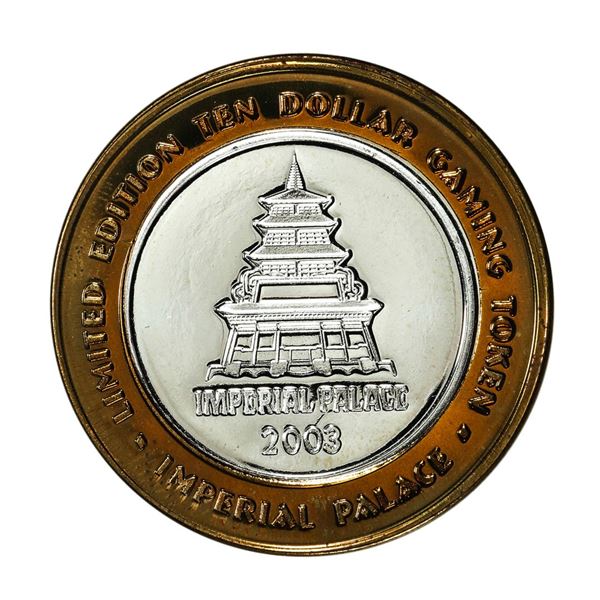 .999 Silver Imperial Palace Hotel & Casino Las Vegas $10 Limited Edition Gaming Token