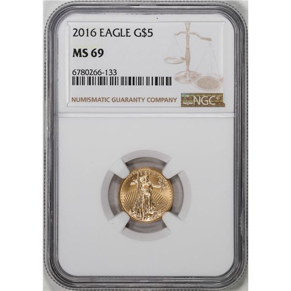 2016 $5 American Gold Eagle Coin NGC MS69