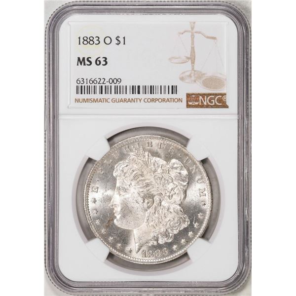 1883-O $1 Morgan Silver Dollar Coin NGC MS63