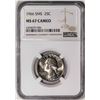 Image 1 : 1966 SMS Washington Quarter Coin NGC MS67 Cameo