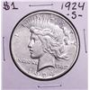 Image 1 : 1924-S $1 Peace Silver Dollar Coin