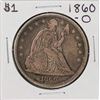 Image 1 : 1860-O $1 Seated Liberty Silver Dollar Coin
