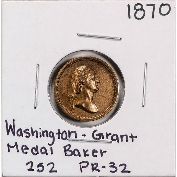 1870 Washington-Grant Bronze Medal Baker 252 PR-32