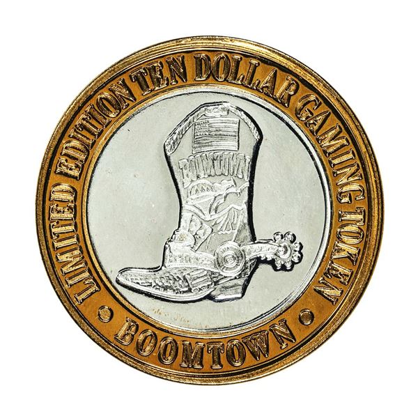 .999 Silver Boomtown Reno, NV $10 Casino Gaming Token Limited Edition