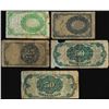 Image 2 : Lot of (5) 1874 Fifth Issue Fractional Currency Notes