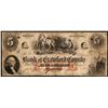 Image 1 : 1862 $5 Bank of Crawford County Meadville, PA Obsolete Note