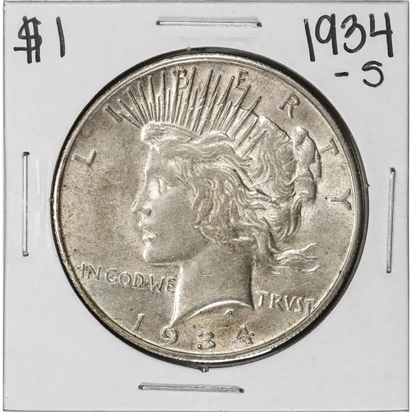 1934-S $1 Peace Silver Dollar Coin