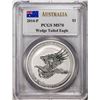 Image 1 : 2014-P $1 Australian Wedge Tailed Eagle Silver Coin PCGS MS70 Mercanti Signature