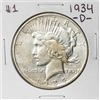 Image 1 : 1934-D $1 Peace Silver Dollar Coin