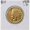 Image 1 : 1908-D $10 Indian Head Eagle Gold Coin