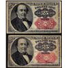 Image 1 : Lot of (2) 1874 Fifth Issue Twenty-Five Cents Fractional Currency Notes