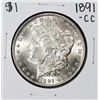 Image 1 : 1891-CC $1 Morgan Silver Dollar Coin