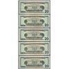 Image 2 : Lot of (5) 2006 $20 Federal Reserve Star Notes