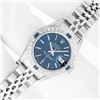 Image 2 : Rolex Ladies Stainless Steel Blue Index Sapphire and Diamond Datejust Wristwatch