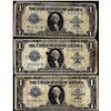 Image 1 : Lot of (3) 1923 $1 Silver Certificate Notes