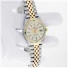 Image 3 : Rolex Mens Two Tone Silver Index Emerald and Diamond Datejust Wristwatch