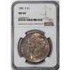 Image 1 : 1881-S $1 Morgan Silver Dollar Coin NGC MS64 Nice Toning