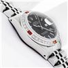 Image 3 : Rolex Ladies Stainless Steel Black Index Ruby and Diamond Datejust Wristwatch