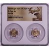 Image 1 : Set of 2021 Type 1 & Type 2 $5 American Gold Eagle Coins NGC MS70