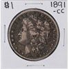 Image 1 : 1891-CC $1 Morgan Silver Dollar Coin