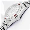 Image 4 : Rolex Ladies Stainless Steel Silver Index Ruby and Diamond Date Wristwatch