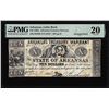 Image 1 : 1862 $10 Arkansas Treasury Warrant Inverted Back Error Obsolete Note PMG Very Fine 20