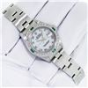 Image 3 : Rolex Ladies Stainless Steel White Roman Emerald and Diamond Datejust Wristwatch