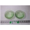 Image 2 : (2) Small Uranium Glass Bowls (Both have Small Chips)