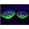 Image 1 : (2) Small Uranium Glass Bowls (One has a Small Chip)