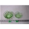 Image 2 : (2) Small Uranium Glass Bowls (One has a Small Chip)