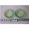 Image 2 : (2) Small Uranium Glass Bowls (Both have Small Chips)