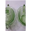 Image 3 : Uranium Glass Creamer and Sugar Bowl Set (Both Have Small Chips)