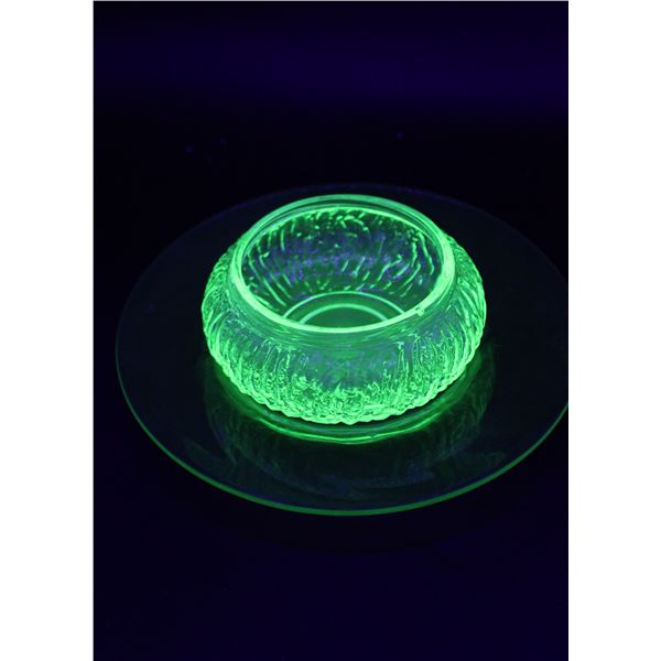 Uranium Glass Bowl and Plate