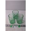 Image 2 : (3x Bid Price) (3) Uranium Glass Tumblers (One is Chipped at the Bottom)