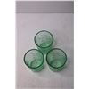 Image 3 : (3x Bid Price) (3) Uranium Glass Tumblers (One is Chipped at the Bottom)