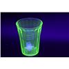 Image 2 : Green Depression Uranium Glass Drinking Glass (Glows)