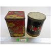 Image 1 : Tetley's Tea Tin + Rose Patterned Tin