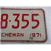 Image 3 : 1971 Saskatchewan License Plate