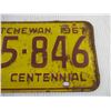 Image 3 : 1967 Saskatchewan Canada Centennial License Plate