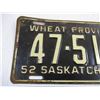Image 2 : 1952 Saskatchewan Wheat Province License Plate
