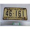 Image 1 : 1951 Saskatchewan Wheat Province License Plate