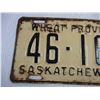 Image 2 : 1951 Saskatchewan Wheat Province License Plate